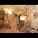 Ein noch mit der Spitzhacke gehauener Dugout